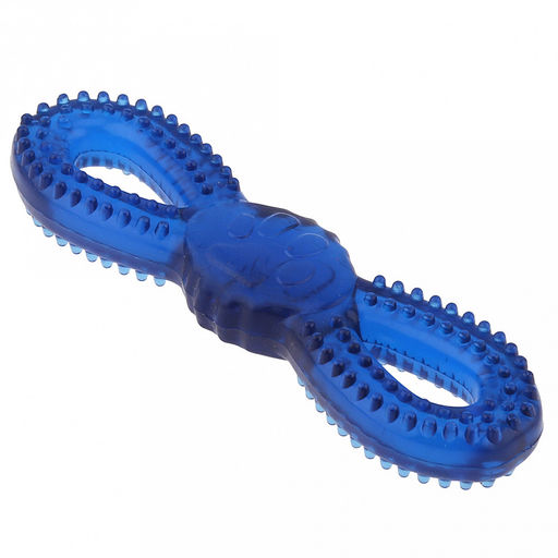 Игрушка для собаки Бантик лапа 13,5х3х1,6см, полипропилен, фактурная, прозрачные цвета микс (розовый, зеленый, красный, синий), Пэт тойс (Pet toys) (Китай)  фото 4