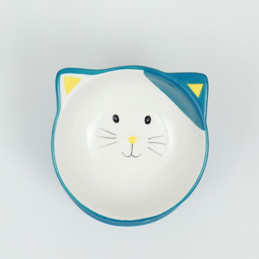 Миска керамическая Киса на подставке-лапках 200 мл 13 х 12 х 8 см, голубая - Пижон фото 4