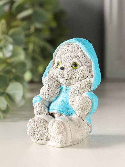 Фигурка гипс Кролик в худи, 7?5?4 см, серый