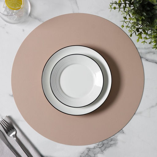 Цена за 11 шт. Салфетка сервировочная на стол «Тэм», d=38 см, персиковая