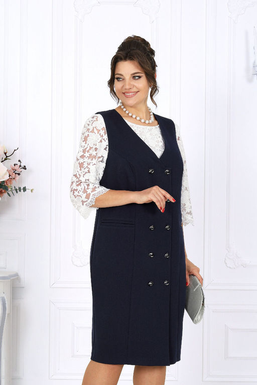 Сарафан Ninele 7443 темно-синий фото 7