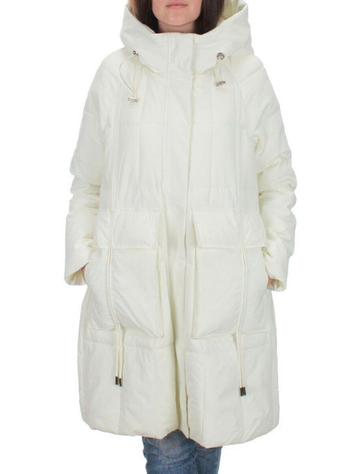 22-110 WHITE Куртка зимняя облегченная женская (150 гр. холлофайбер) - Фабричный китай фото 2