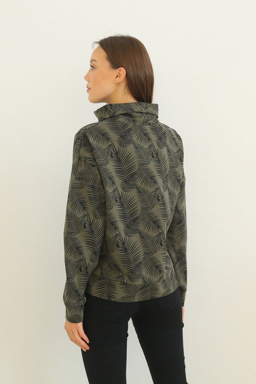 Джемпер женский 122L3 хаки/набивка - Solo mio фото 5