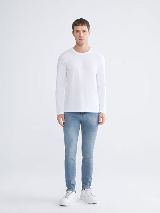 Bisiklet Yaka Uzun Kollu Erkek Ti??rt