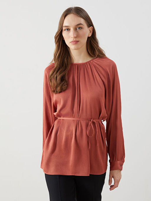 Bisiklet Yaka Dokulu Kad?n Tunik