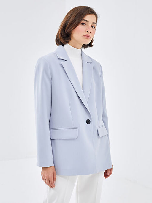 Krep Kad?n Blazer Ceket