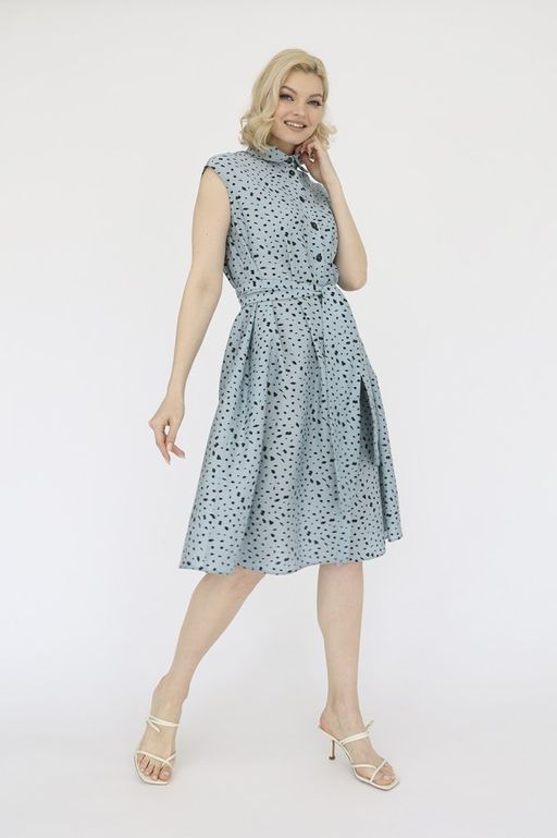 Платье из вискозы с поясом - Looklikecat фото 6