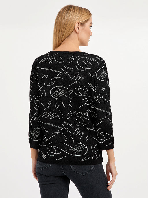 джемпер женский с рукавом 3/4 и с принтом - Glenfield фото 5