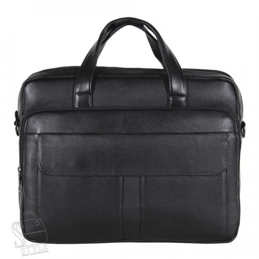 Портфель мужской кожаный 8074G black S-Style фото 3