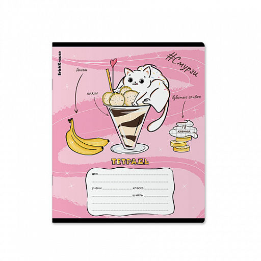 Цена за 10 шт. Тетрадь школьная ученическая ErichKrause Смурзи, 18 листов, клетка (в плёнке по 10 шт.)_MIX-PACK  фото 6