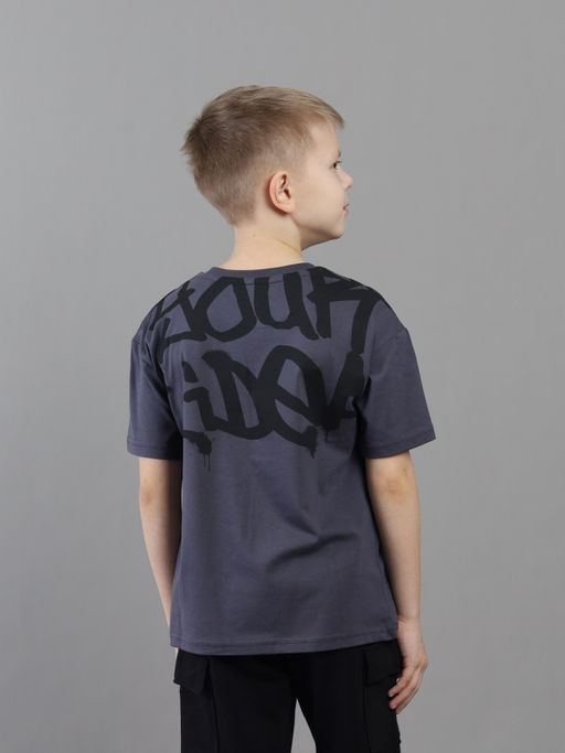 CRB wear / CSJB 64120-48K Футболка для мальчика,темно-серый/Ex.Cherubino  фото 3