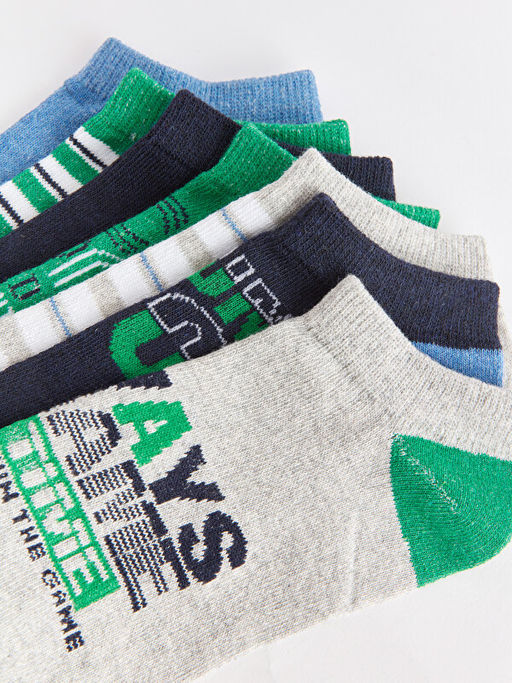 Desenli Erkek ?ocuk Patik ?orap 7li