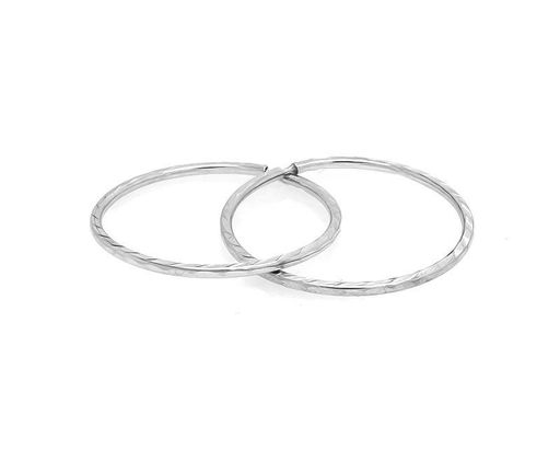 Серебряные серьги, без вставки, с-2,5 а/г, 2.5 см