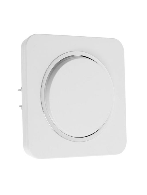 Выключатель проходной, серия Circular, 10 А, одноклавишный, скрытый монтаж, серебристая рамка, белый - Simaland фото 3