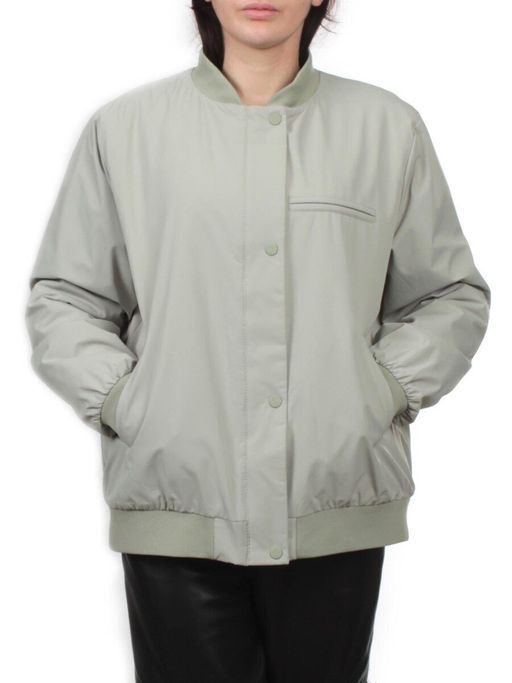 H24-608 LT. OLIVE Куртка бомбер демисезонная женская (100 гр. синтепон) - Fashion фото 3