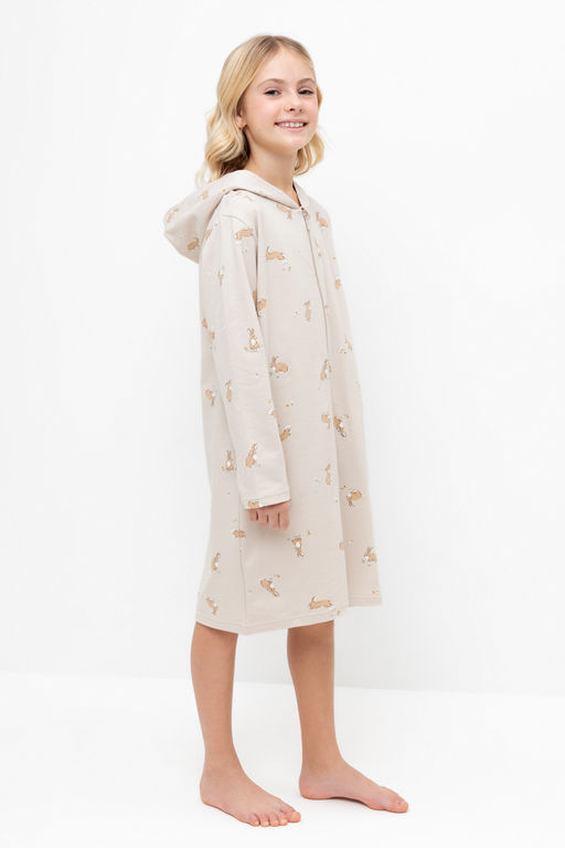 К 5764-1/бежевый,кролики и цветы халат дет - Crockid фото 11