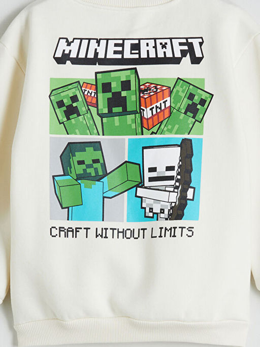 Minecraft Bask?l? Erkek Bebek Sweatshirt