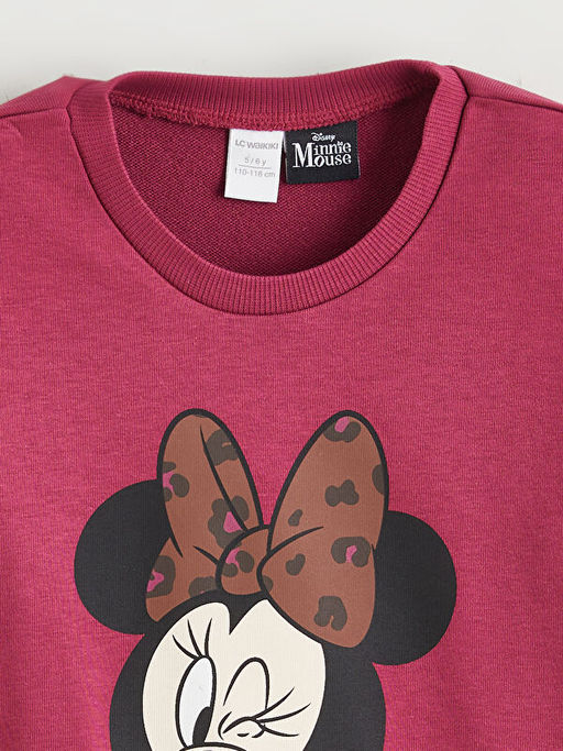 Minnie Mouse Bask?l? K?z ?ocuk Sweatshirt