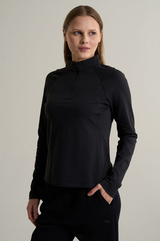 Лонгслив half-zip утепленный Черный ANTA TRN LS Tee