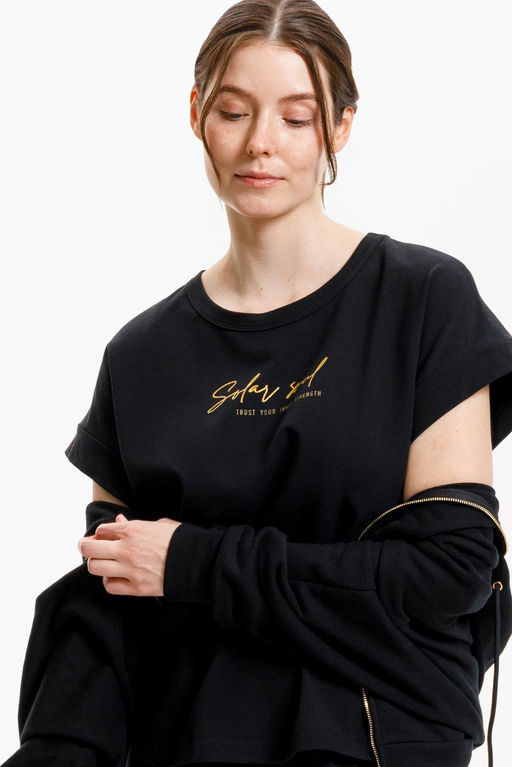 ЕВТ 3305/темный черный фуфайка жен