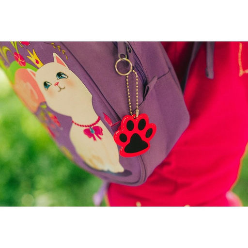 Цена за 5 шт. Светоотражающий элемент «Лапка», 5,5 × 4,8 см, цвет оранжевый