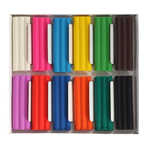 Пластилин мягкий (восковой) Calligrata, 12 цветов, 180 г, МИКС