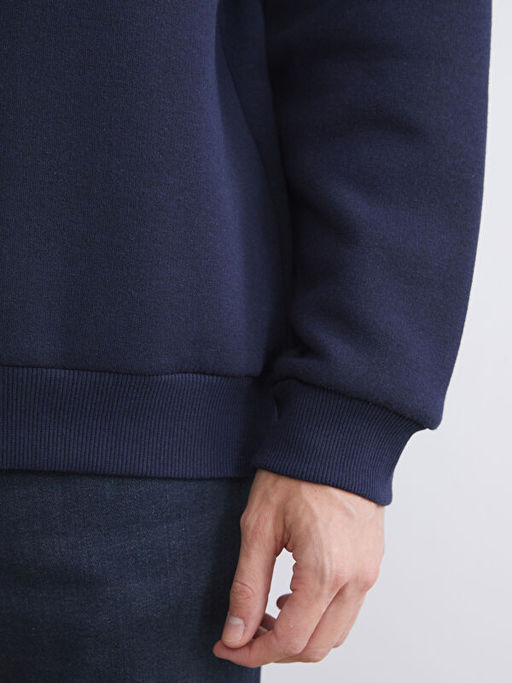 Bisiklet Yaka Erkek Sweatshirt