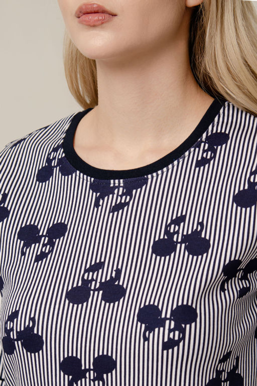 Арт. 9168 Пижама с брюками 42-50 (5 шт) Цвет:верх- синий, белый, низ-синий, белый - Калинка фото 5