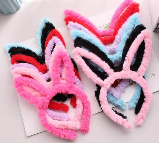 Ободки светящиеся меховые Заячьи ушки (10 шт в уп) - Storyland фото 3