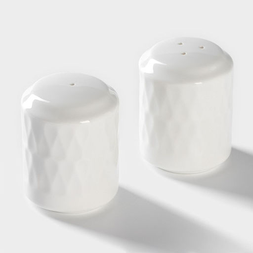 Набор для специй и соусов BellaTenero, 5 предметов: 2 соусника 200 мл, сахарница 360 мл, солонка 120 мл, перечница 120 мл, на бамбуковой подставке, керамика, белый