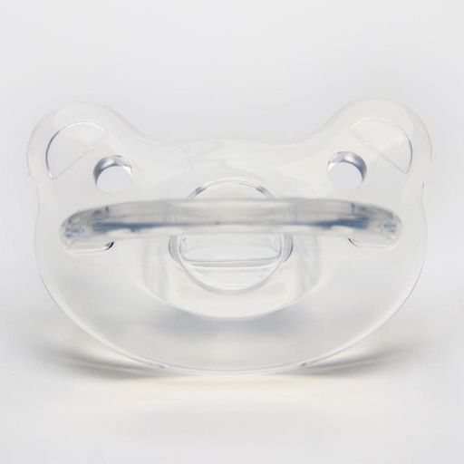 Соска - пустышка цельносиликоновая ортодонтическая Крошка Я «Мишка», от 0 мес., прозрачный