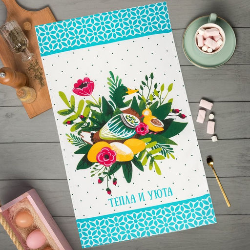 Цена за 3 шт. Полотенце пасхальное Доляна Тепла и уюта 35х60 см, 100% хлопок, 160г/м2  фото 6