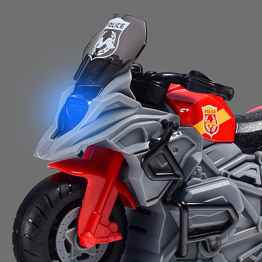 Мотоцикл "Полицейский байк" 1:20 (свет, звук) в коробке (цвет красный)