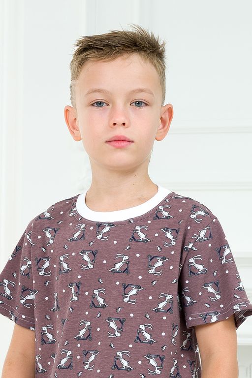 Пижама подростковая из футболки и брюк из кулирки Зайцы - Амадэль фото 2