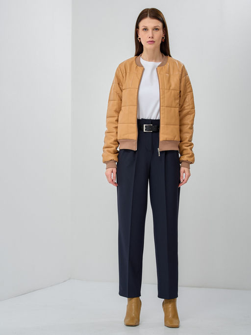 Бомбер стеганый из эко-кожи - Tantino фото 2