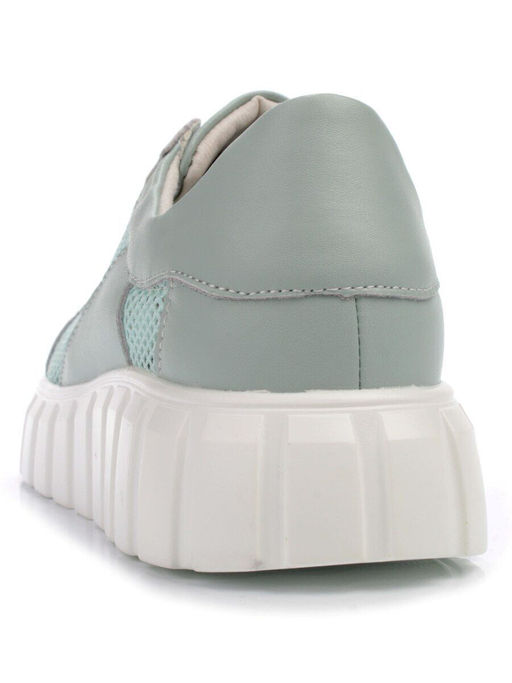 03-PDA93-3 GREEN Полуботинки спортивные женские (натуральная кожа, сетка) - No name фото 6