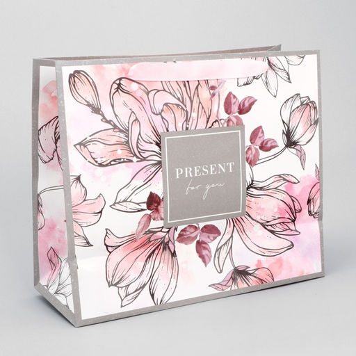 Цена за 2 шт. Пакет подарочный ламинированный, упаковка, Present for you, ML 27?23?11.5 см