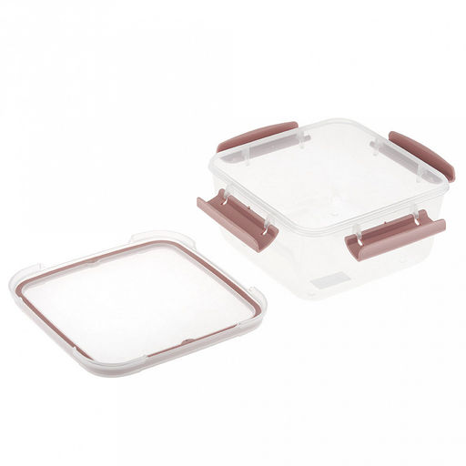 Контейнер для продуктов пластмассовый "Butterfly Light" 1,2л, герметичная крышка, ручки-клипса, подходит для СВЧ, розовый (Россия)