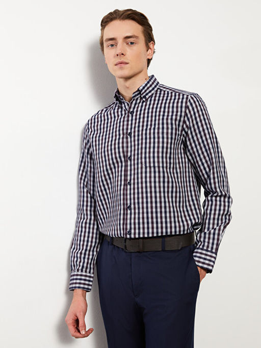 Regular Fit Uzun Kollu Ekose Arm?rl? Erkek G?mlek