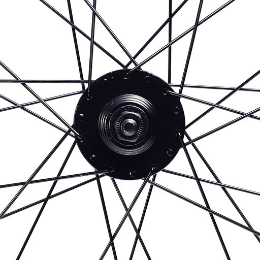 Колесо велосипедное 20" заднее в сборе, алюминий, под трещ, диск 6-болт, без гаек