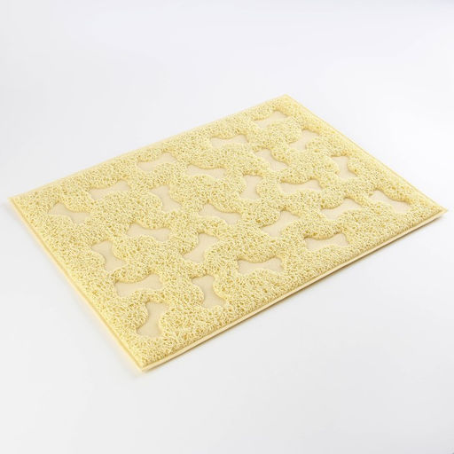 Коврик универсальный под миску и лоток Косточки, 30х40 см, бежевый - Пушистое счастье фото 4
