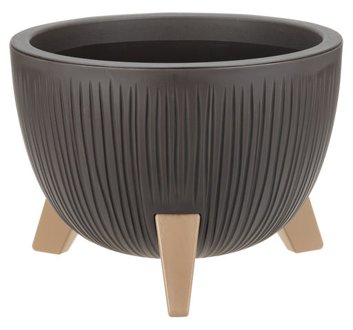 Кашпо ПЕТАЛИС 4,2л d250мм бежевый мрамор (уп.4) - М-пластика фото 3