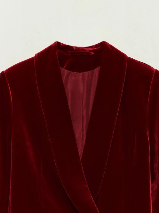 Однобортный жакет из бархата / Zarina