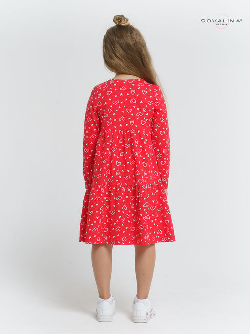 Платье Тиана сердечки на красном - Sovalina фото 8