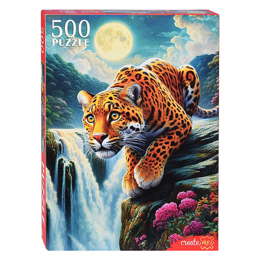 Пазлы 500 "Леопард и луна"