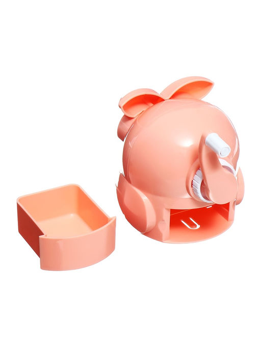 Точилка для карандашей механическая Calligrata «Сова», с контейнером, персиковая