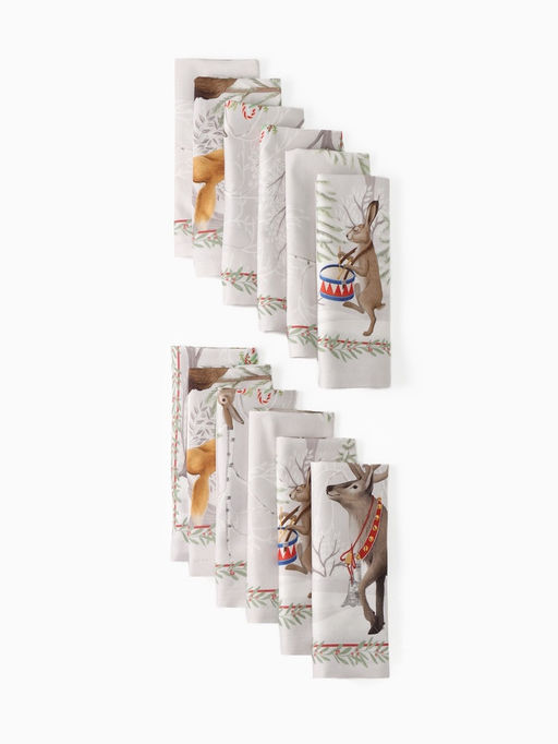 Набор новогодний «Новогоднее чудо»: скатерть 150×220 см ±3 см с ВГМО, салфетка 40×40 см-12 шт., 100% хлопок