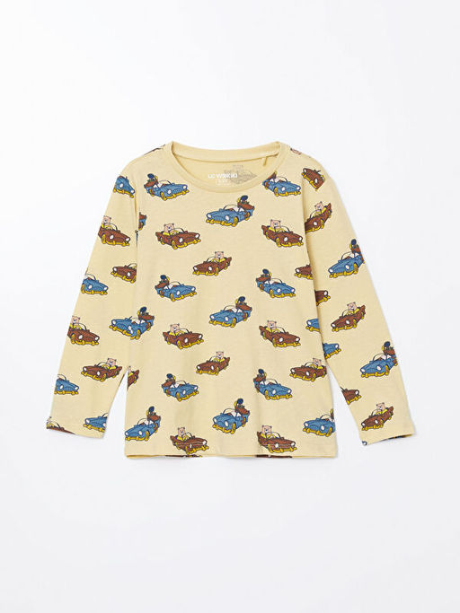 Bisiklet Yaka Erkek ?ocuk Pijama Tak?m?