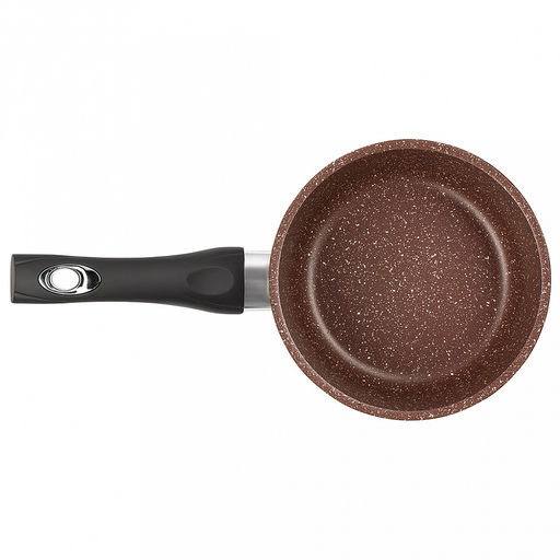 Ковш с тефлоновым покрытием 1,0л, д16см "Шоколад", h7см, s0,4см, ручка из термостойкого пластика (Россия)