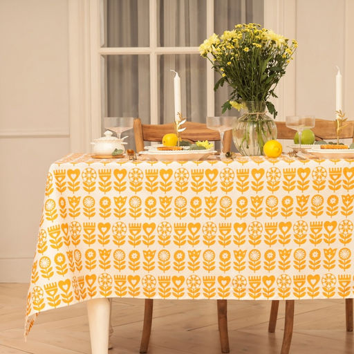 Скатерть «Этель» Yellow garden, 146×180 см, 100% хлопок, саржа 190 г/м²